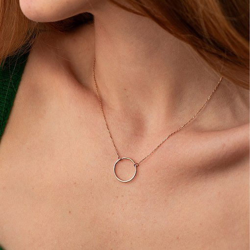 Колье "Круговорот" в красном золоте кол01733 3