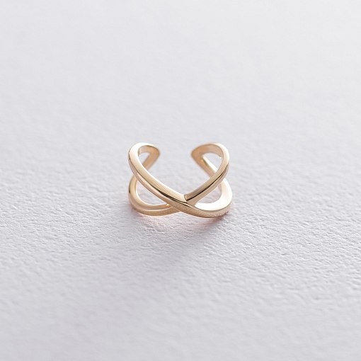 Серьга - каффа из желтого золота с06376 7