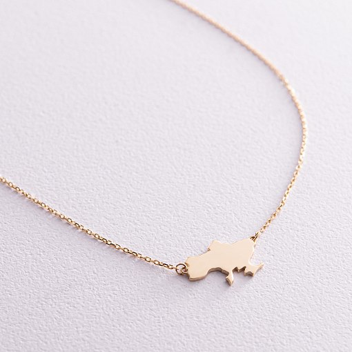 Колье "Моя Украина" в желтом золоте (возможна гравировка) кол02299 5