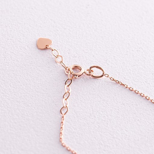 Золотой браслет "Украинка" (синие и желтые фианиты) б05144 3