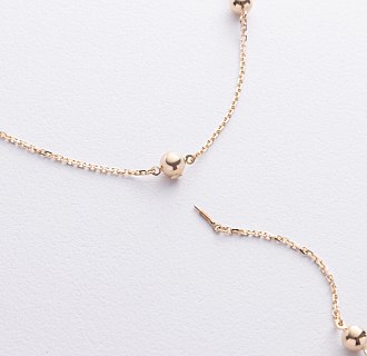 Колье 2 в 1 "Шарики" в желтом золоте кол02518 №3