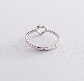 Золотое кольцо "Сердечко" с бриллиантами 101-10028b №2