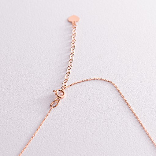 Колье "Сердечко" в красном золоте кол02089 4