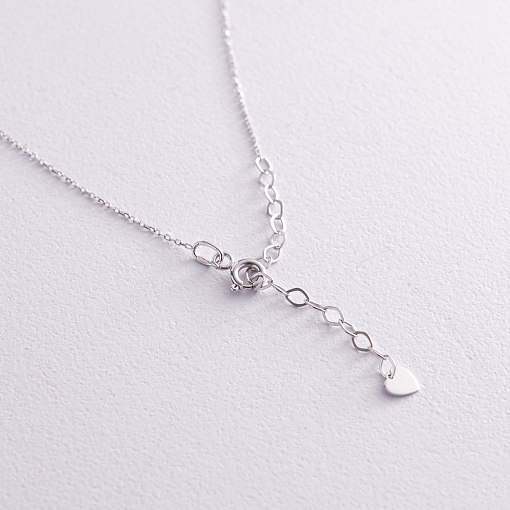 Колье "Крестик" в белом золоте кол02269 8