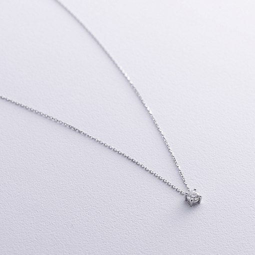 Золоте кольє з одним каменем (діамант) колб0111di 3