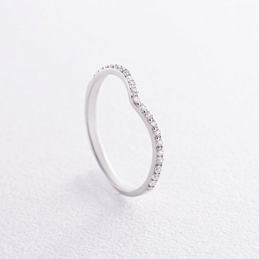 Кольцо "Особенное" с фианитами (белое золото) к07218 3