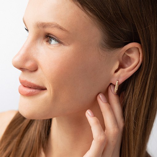 Серьги "Alisia" в красном золоте с09216 4