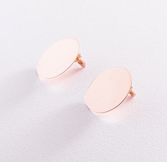Серьги "Кометы" в красном золоте с07586 №6