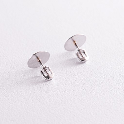 Золотые серьги - пусеты "Зеркальные" с07887 5