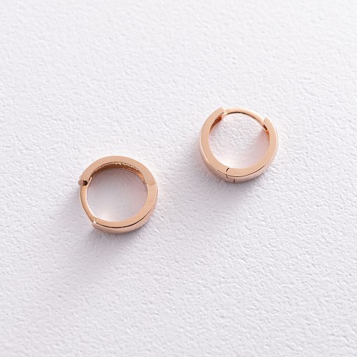 Серьги - кольца в красном золоте с07101 3