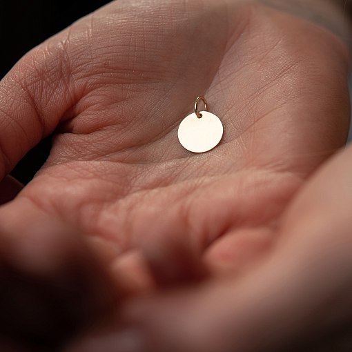 Золотой кулон Mini (возможна гравировка) п03782 2