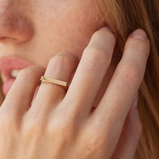 Каблучка в червоному золоті (можливе гравіювання) к07590 5