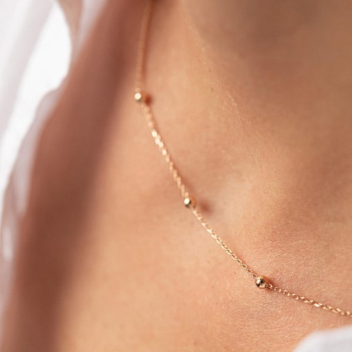 Колье "Шарики" в красном золоте кол02223 8