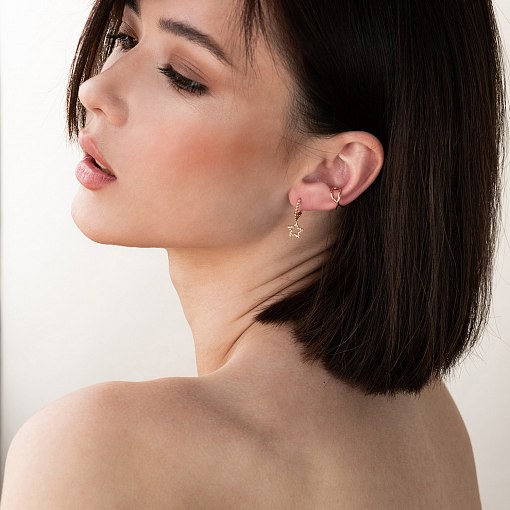 Серьга - каффа из красного золота с06361 2