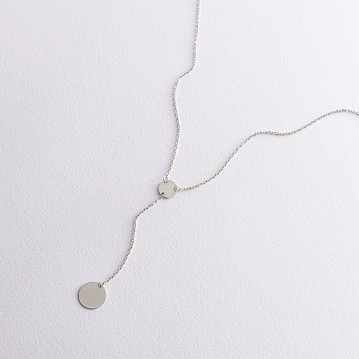 Кольє Монеточка в білому золоті (можливе гравіювання) кол01480 11