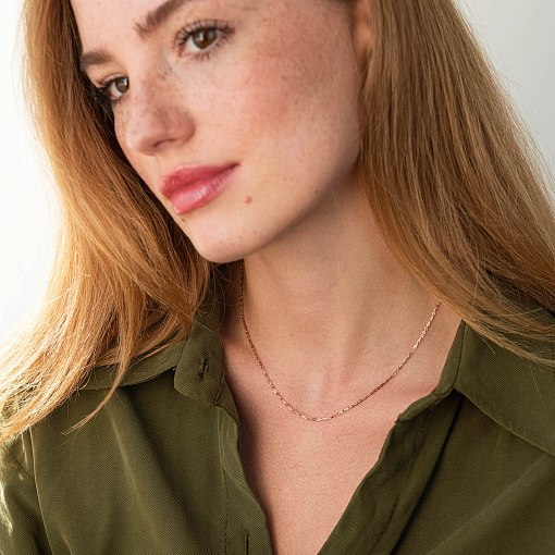 Кольє - ланцюжок у червоному золоті ц00397 4