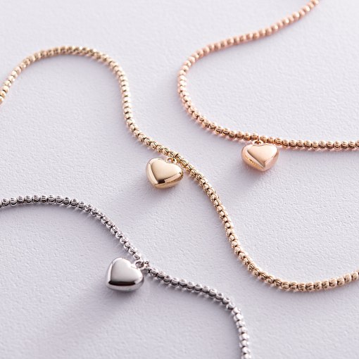 Золотий браслет Освідчення в червоному золоті б03106 7