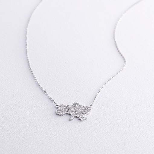 Золотое колье "Украина" с бриллиантами 125431121 8