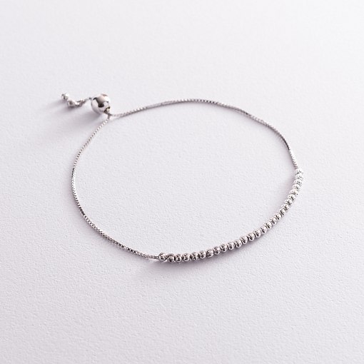 Шариковый браслет из белого золота б04307
