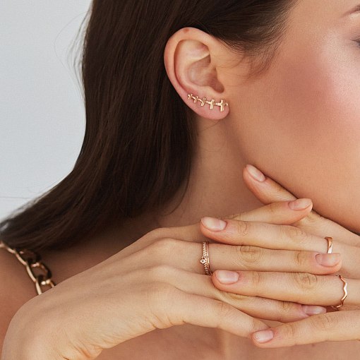 Золотые серьги - клаймберы Стремление с05958 7