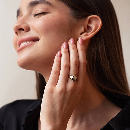 Печатка в жовтому золоті (можливе гравіювання) к07198 8