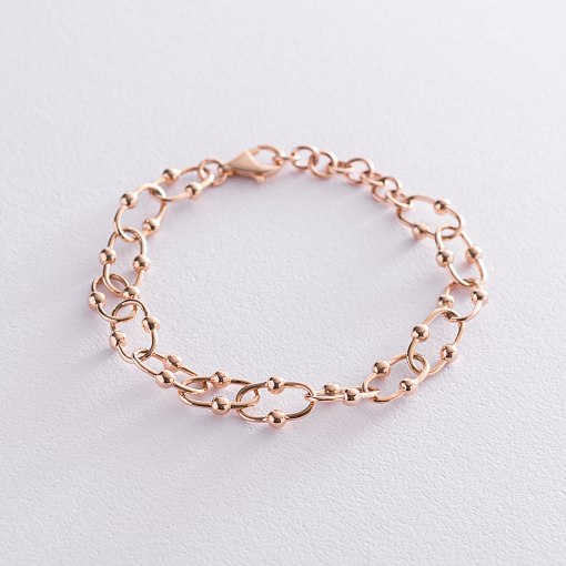 Браслет "Фантазия" в красном золоте б04711