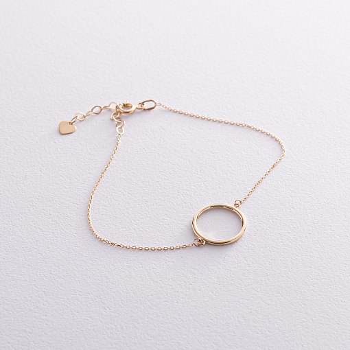 Браслет "Круговорот" в желтом золоте б04575 3