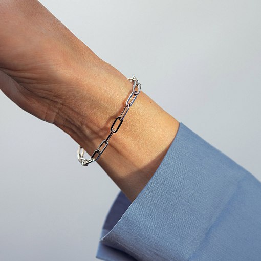 Браслет "Цепочка" в белом золоте б05644 9