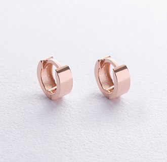 Серьги - кольца в красном золоте mini с08821