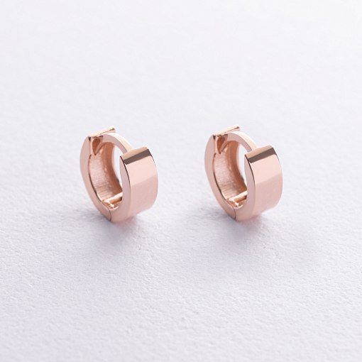 Сережки - кільця в червоному золоті mini с08821