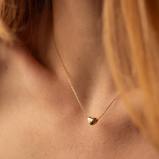 Золоте кольє із сердечком кол01339 9