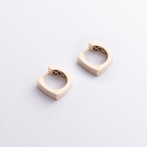 Серьги - кольца "Eleonora" в желтом золоте с09274 2