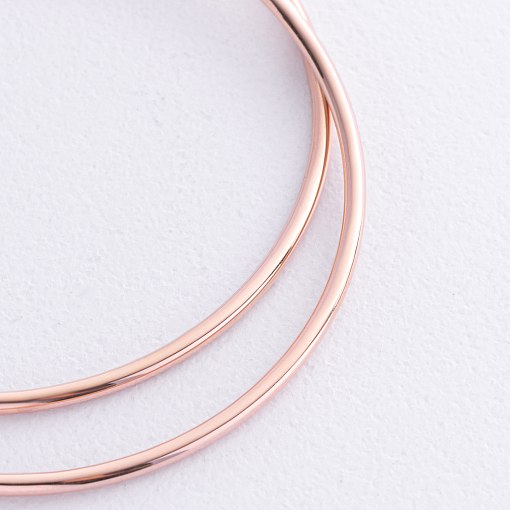 Серьги - кольца в красном золоте (5.3 см) с02016 5