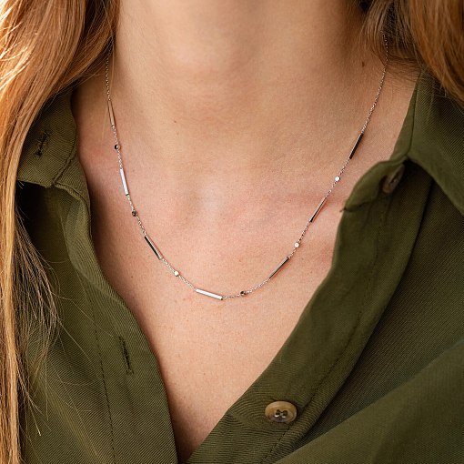 Кольє - ланцюжок у білому золоті кол02259 4