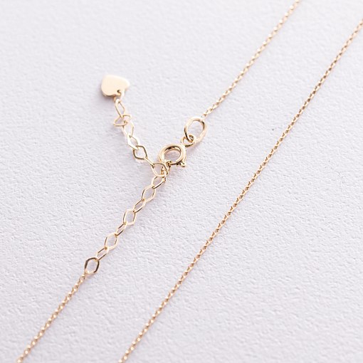 Кольє в жовтому золоті з одним фіанітом кол01817 3