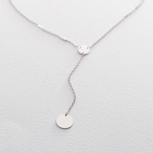 Кольє Монеточка в білому золоті (можливе гравіювання) кол01480 6