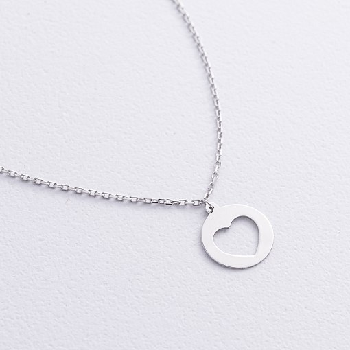 Золотой браслет "Сердечко" на ногу б05502 2