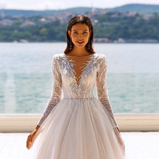 Золотые серьги "Круговорот на цепочке" с07510 16