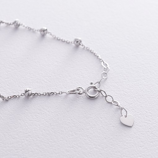 Браслет "Шарики" в белом золоте б05214 5