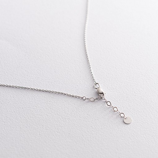 Колье "Сердечки" в белом золоте кол01450 3