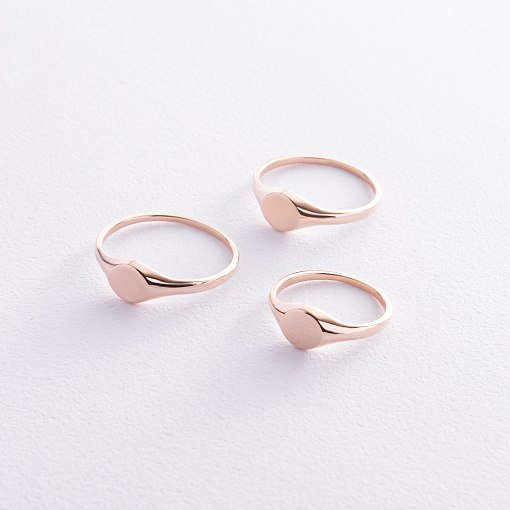 Печатка в красном золоте (возможна гравировка) к07537 5