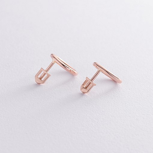 Золотые серьги "Круговорот" (1.25 см) с06682 7