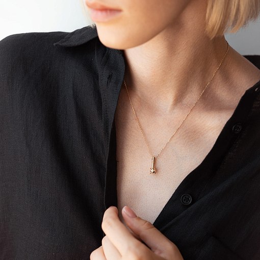 Колье "Булава" в желтом золоте кол02260 11