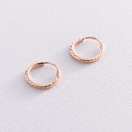 Серьги-кольца Объединение маленькие (1.2 см) с01873