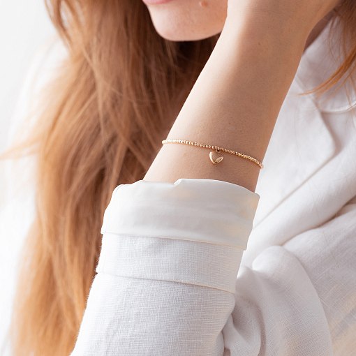 Золотий браслет Освідчення в червоному золоті б03106 4