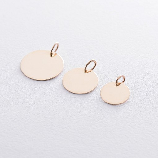 Кулон для гравировки в желтом золоте (21 мм) п03521 7