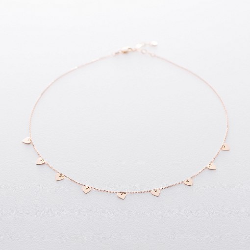 Колье Многогранная любовь в красном золоте кол01443