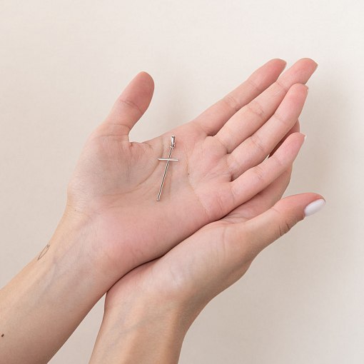 Крест в белом золоте п03557 2