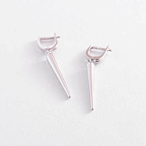 Серьги "Восторг" в белом золоте с07810 2