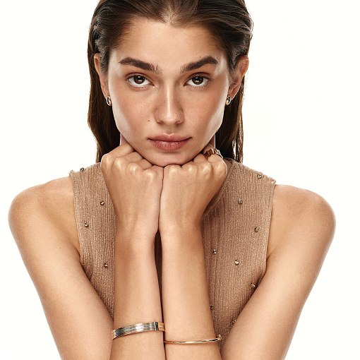 Серьги - пусеты "Polly" в красном золоте с09099 6